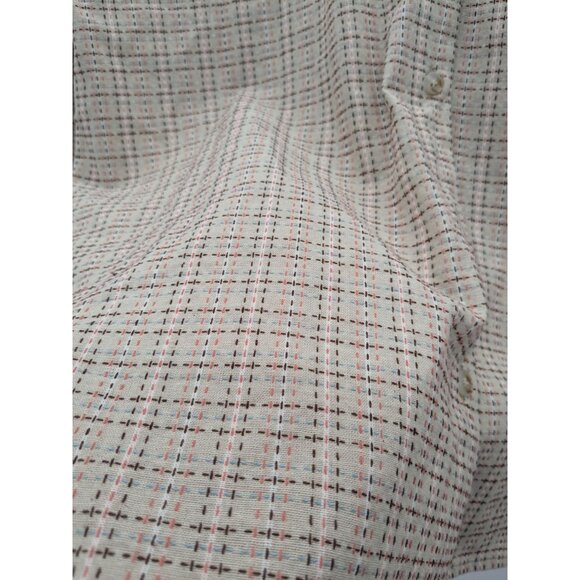Coastal Button Up Shirt Women Size M Grid Check Plaid Office Minimalist Cowgirl - Picture 5 of 11